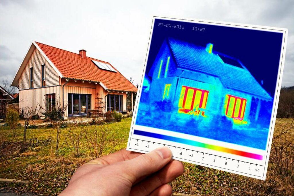 Thermal image of house